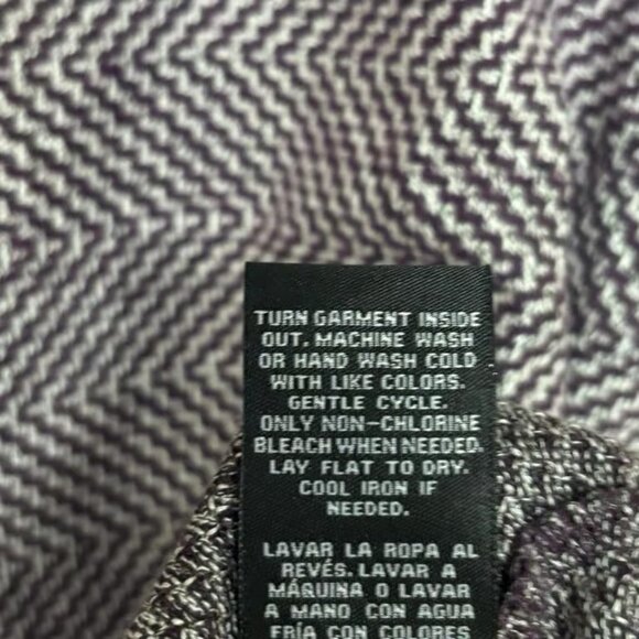 Zac & Rachel Burgundy And Gray Tie Sleeve Top Size Small - Picture 5 of 7